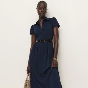 Reformation Ula Dress in Navy LIKE NEW